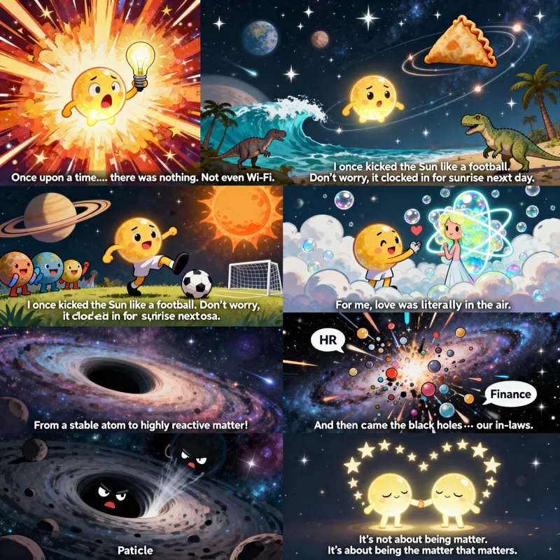 Life of a Particle: Cosmic Humour in Comics
