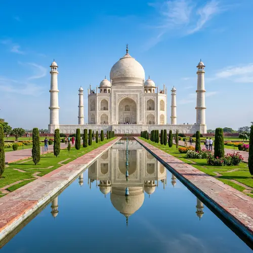 Taj Mahal: Iconic White Marble Mausoleum in India