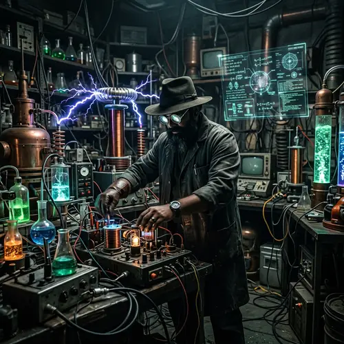High-Tech Laboratory of Mysterious Scientist | Retrofuturistic Technology