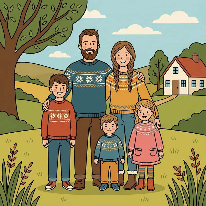 Charming Family Portrait in High Resolution