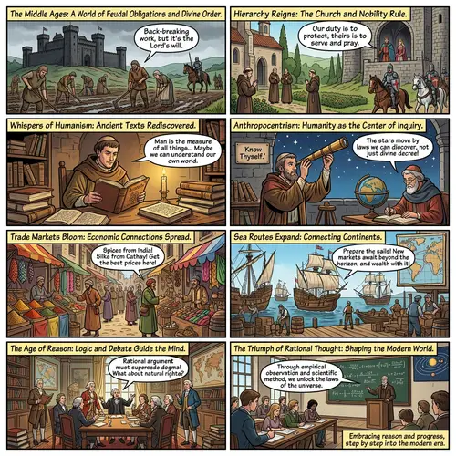 Transition from Middle Ages to Modern Era: Comic Strip