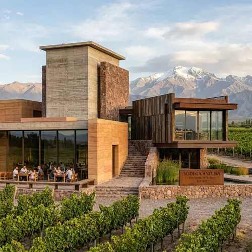 Unique Mendoza Winery Design with Juxtaposed Volumes
