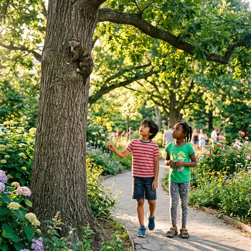 Children Helping Stray Kitten in Sunny Park | Heartwarming Scene