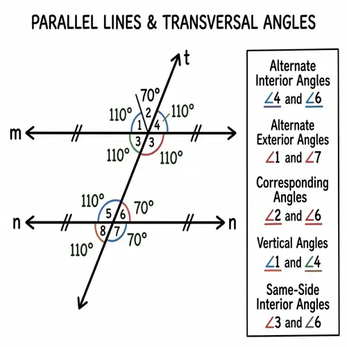 Understanding Angles with Parallel Lines and Transversals