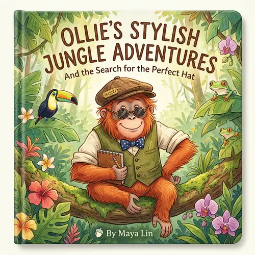 Children's Book Cover: Stylish Orangutan