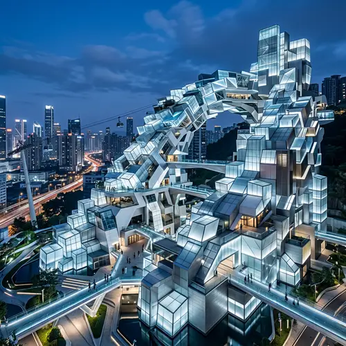 Modern Cascading Blocks Structure | Futuristic Design