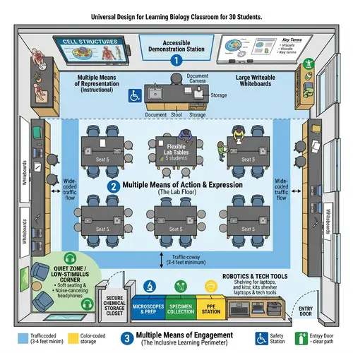 UDL-Inspired Biology Classroom Design for 30 Students