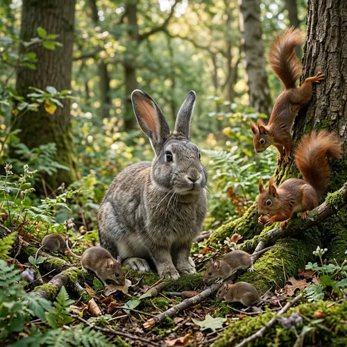 Wise Rabbit in Forest: Interacting with Squirrels and Mice