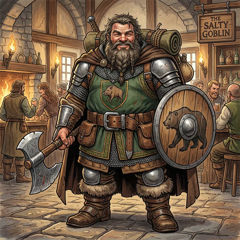 Classic RPG Human Fighter Character Creation