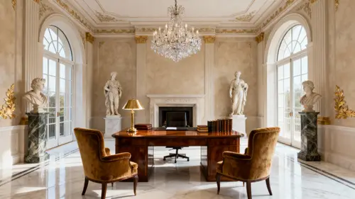 Stunning Neoclassical Office Interior Design Photography