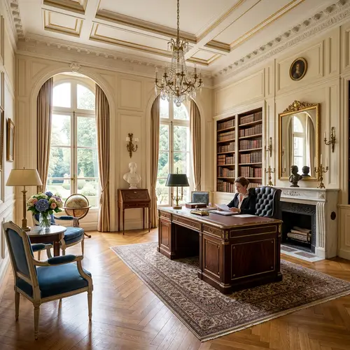 Stunning Neoclassical Office Interior Design Photography
