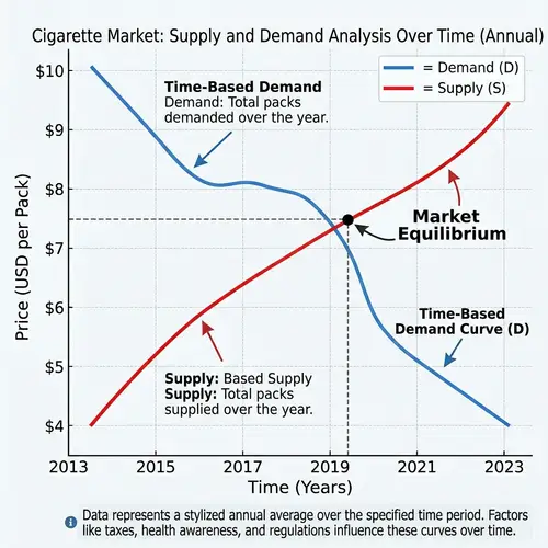 Professional Supply and Demand Graph for Cigarettes