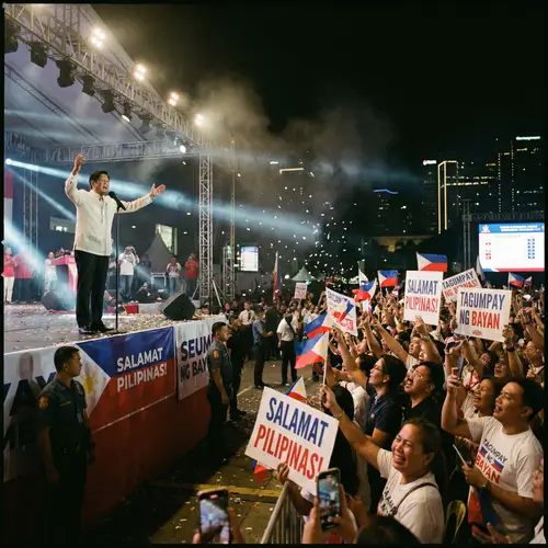 Filipino Politician's Victory Speech Under Stars