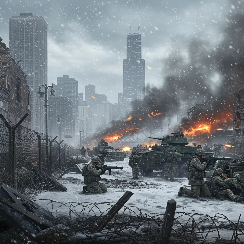Chilling Battlefield in Chicago: Visualize War's Intensity