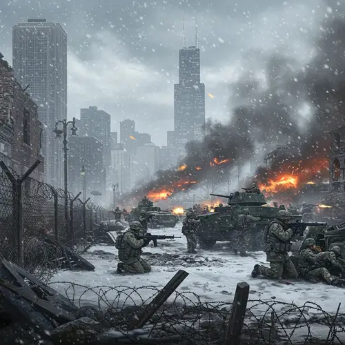 Chilling Battlefield in Chicago: Visualize War's Intensity