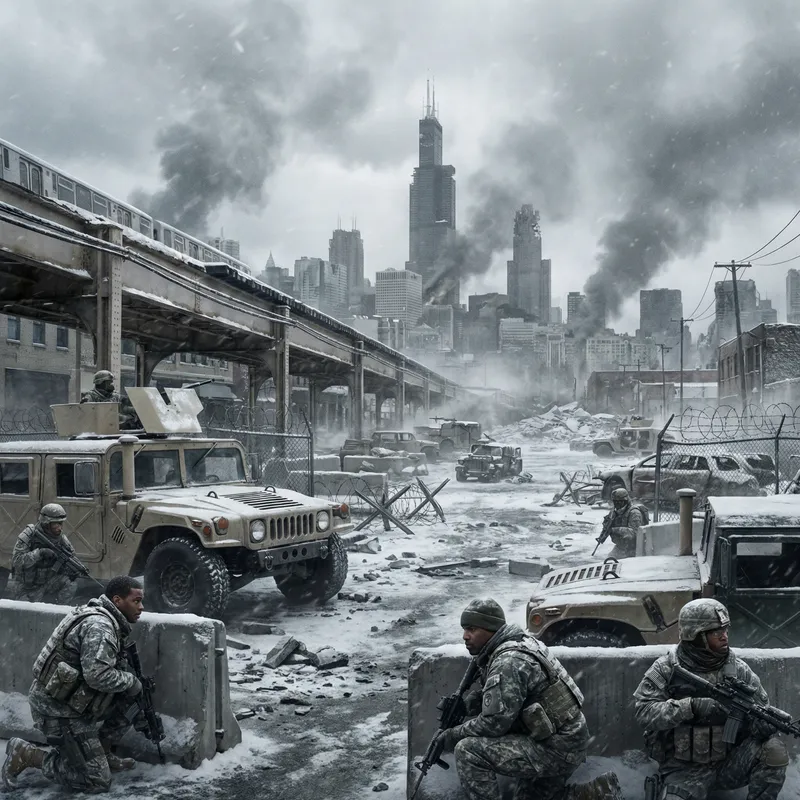 Chilling Battlefield in Chicago: Visualize War's Intensity