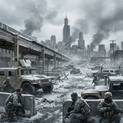 Chilling Battlefield in Chicago: Visualize War's Intensity
