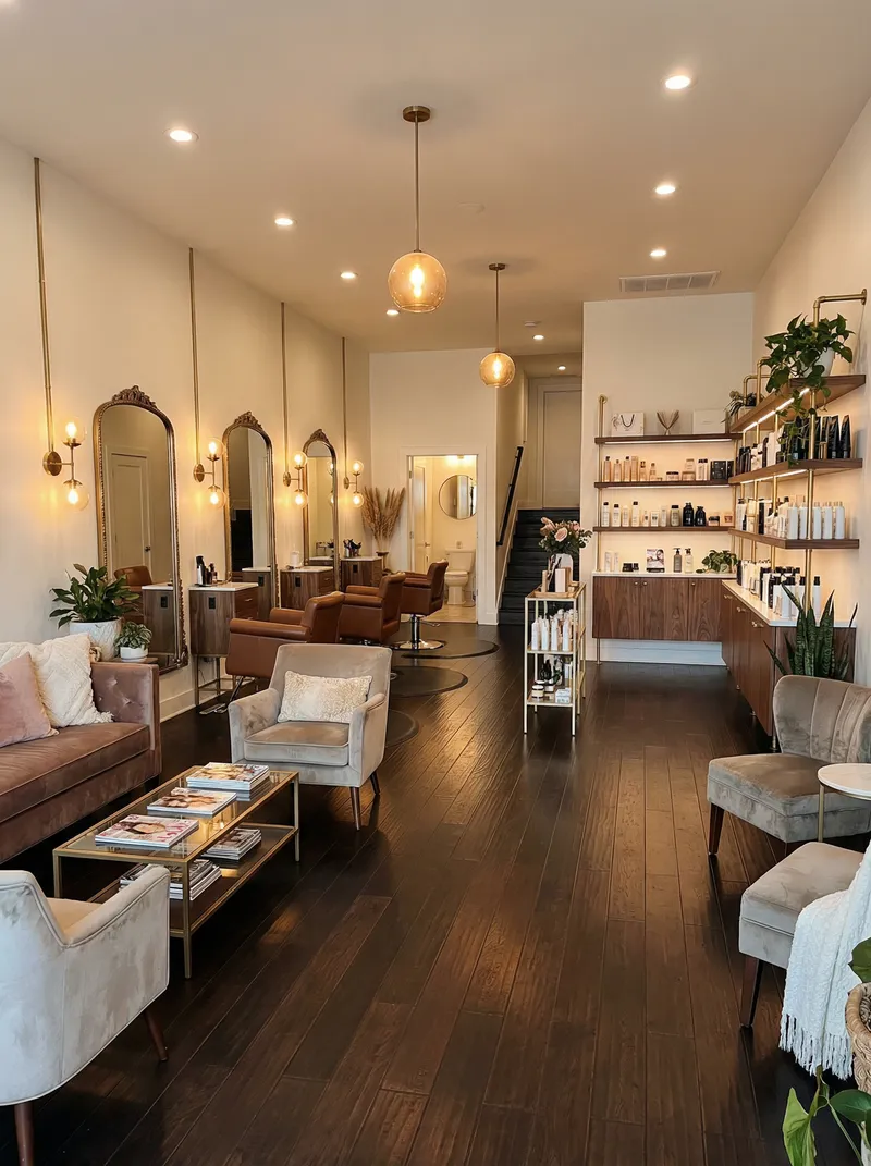 Chic & Cozy Hair Salon with Product Boutique