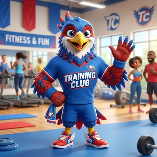 Friendly Animated Eagle Mascot Design | Training Club