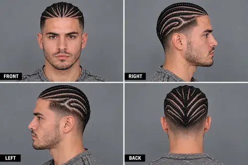 Trendy Tapered Braids: 4 Angle Reference Guide