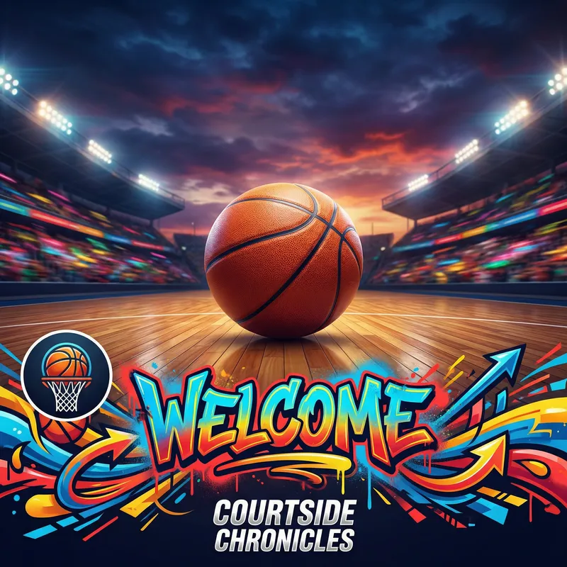 Moody Basketball Court Background | Twilight Sky Design