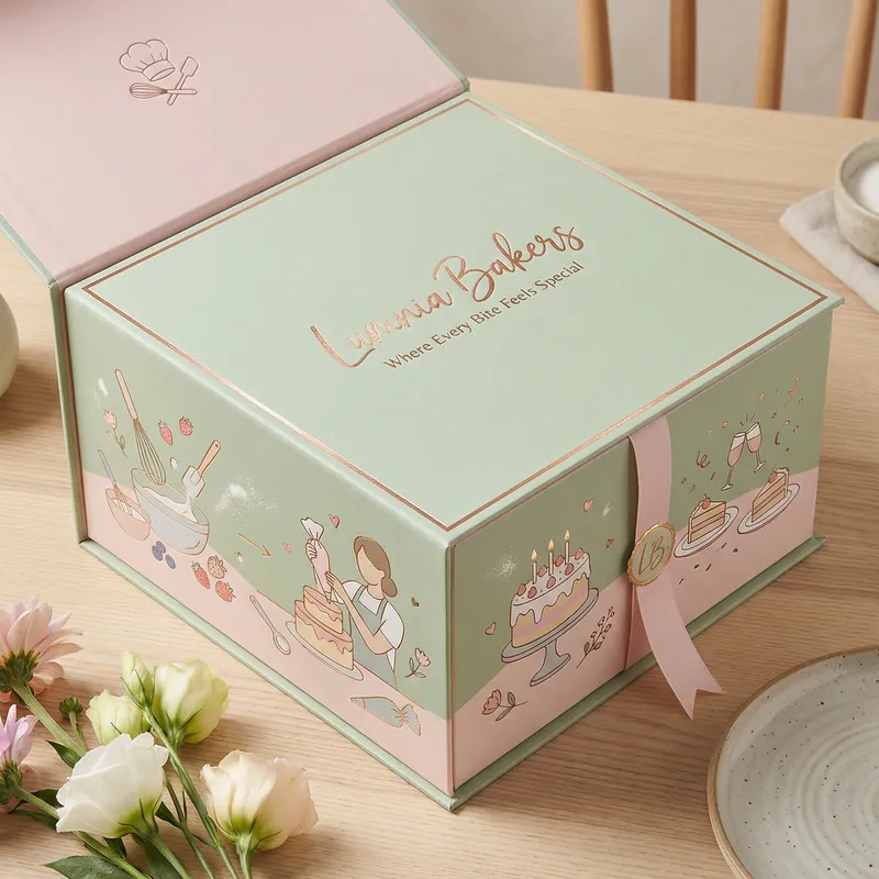 Elegant Cake Box Design for Lumnia Bakers