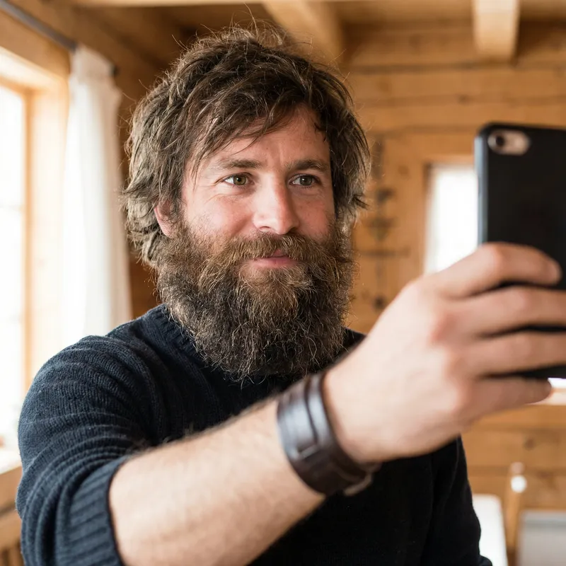 Modern Viking Selfie: Perfect Lighting & Angle