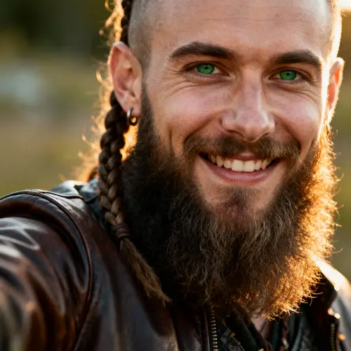 Modern Viking Selfie: Perfect Lighting & Angle