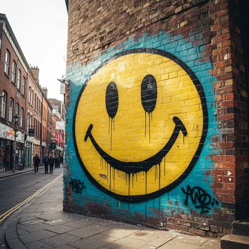 Smiley Face Graffiti Art