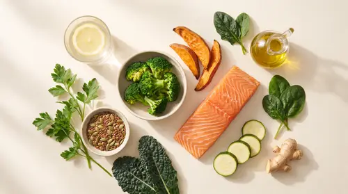 Elegant Clinical Nutrition Flat-Lay for Wellness Reports