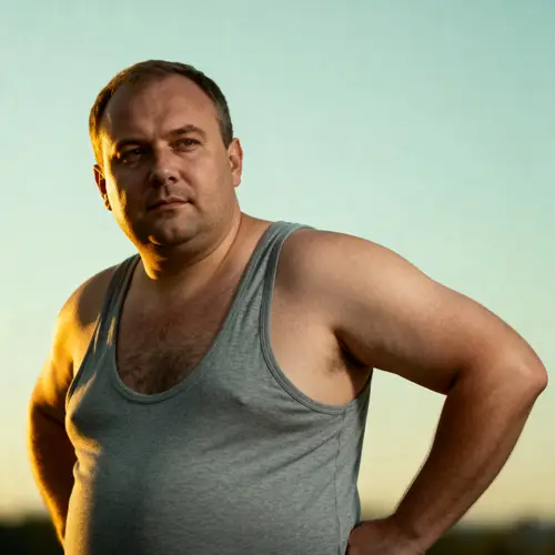 Confident Male in Casual Undergarments