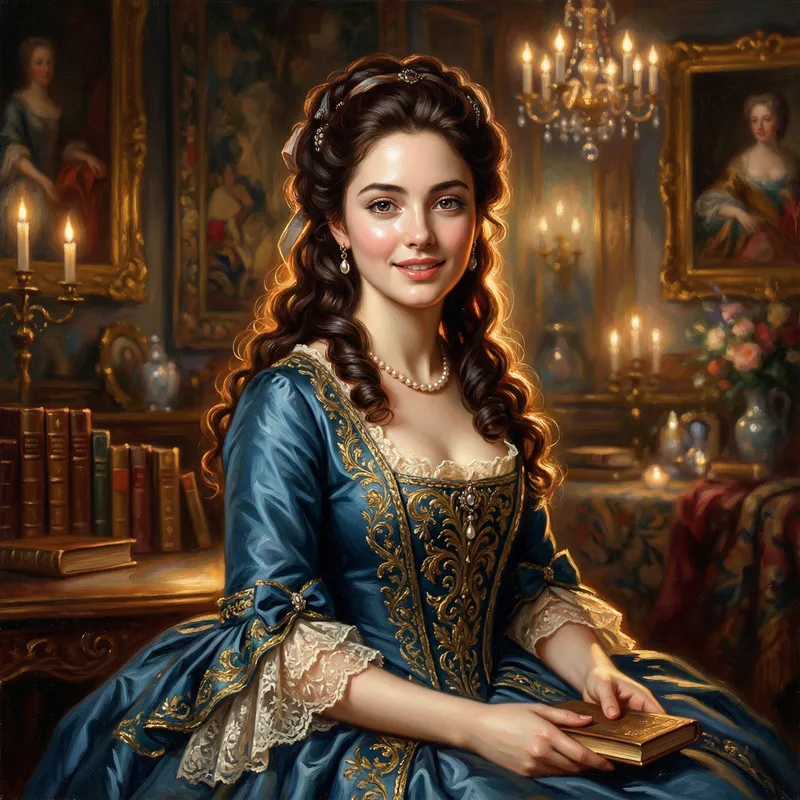 Stunning Woman Portrait in Painterly Style - 8K Resolution