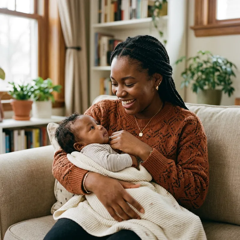 Black Woman Holding Her Baby