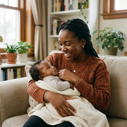 Black Woman Holding Her Baby