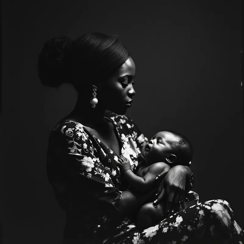 Black Woman Holding Her Baby