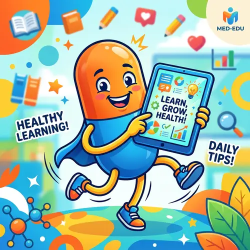 Cheerful Pill Mascot | Educational Branding