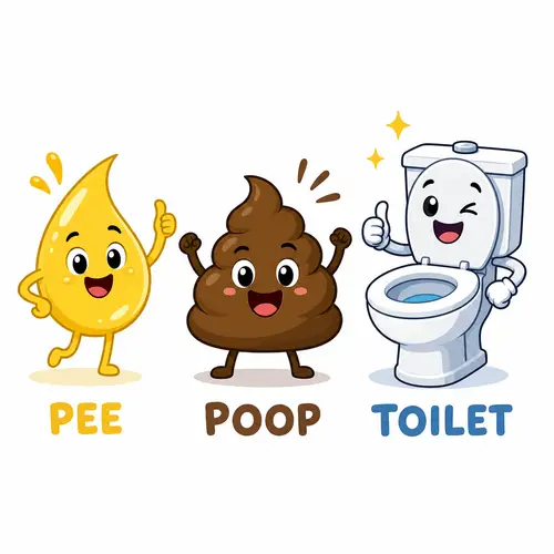 Animated Toilet Icons for Fun and Awareness