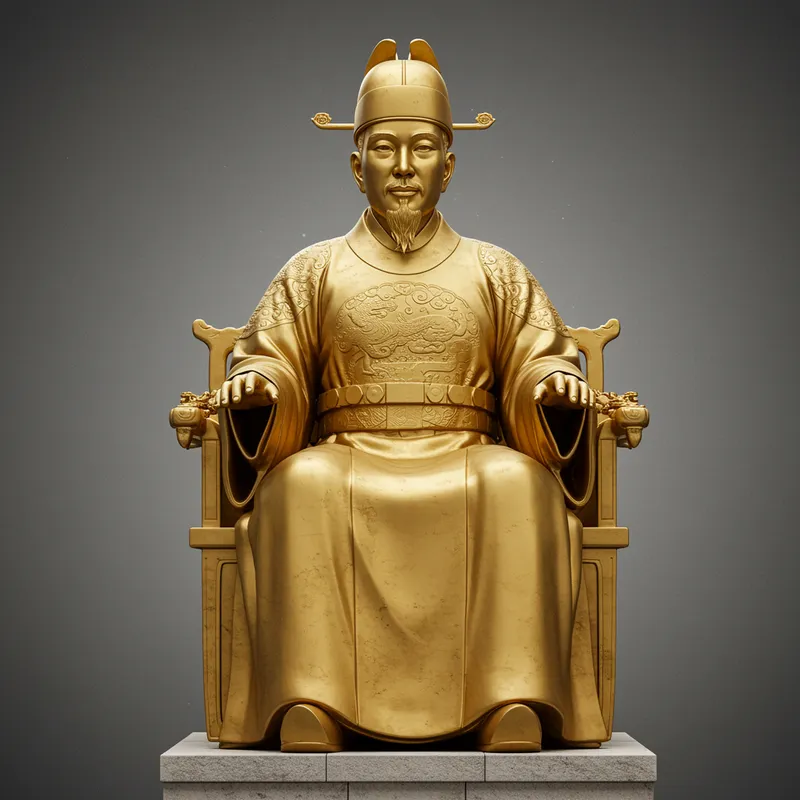 King Sejong the Great Golden Statue Boss