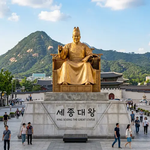 King Sejong the Great Golden Statue Boss