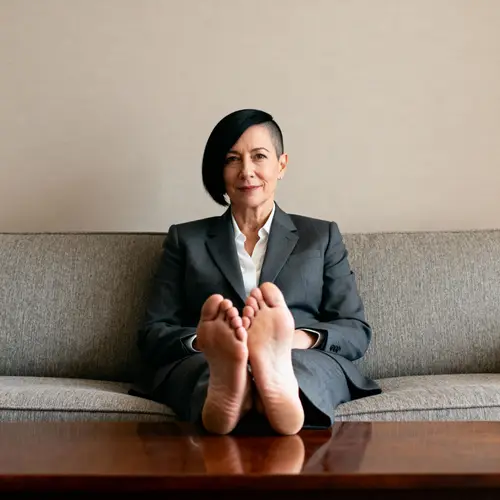 Businesswoman Relaxing in Stylish Attire