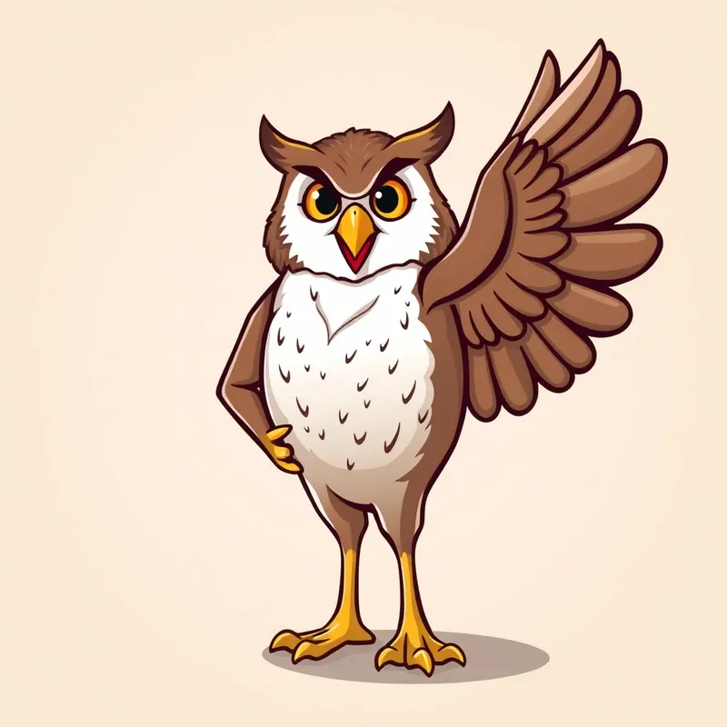 Cheerful Owl Mascot Design for Your Brand Cheerful Owl Mascot Design for Your Brand