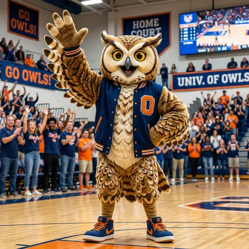 Cheerful Owl Mascot Design for Your Brand