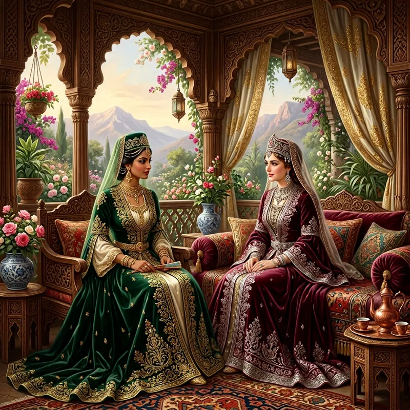 Circassian Women in Romantic Winterhalter Style | 4K Digital Painting