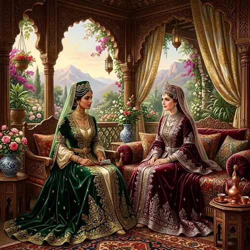 Exquisite Digital Painting in Romantic Winterhalter Style