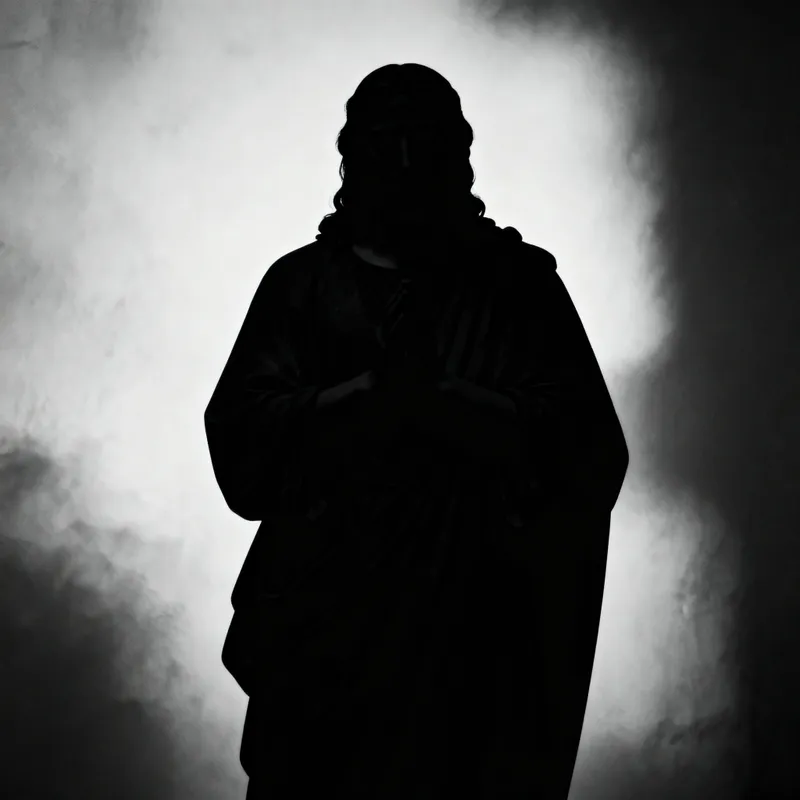 Black Silhouette of Biblical Figure