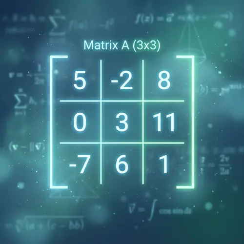 Mathematical Matrix Visualization | Grid filled with numbers