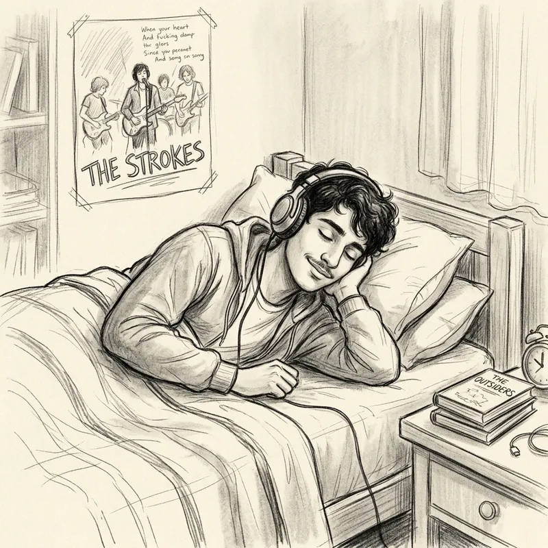 Simple Pencil Sketch of a Relaxed Teenager Simple Pencil Sketch of a Relaxed Teenager