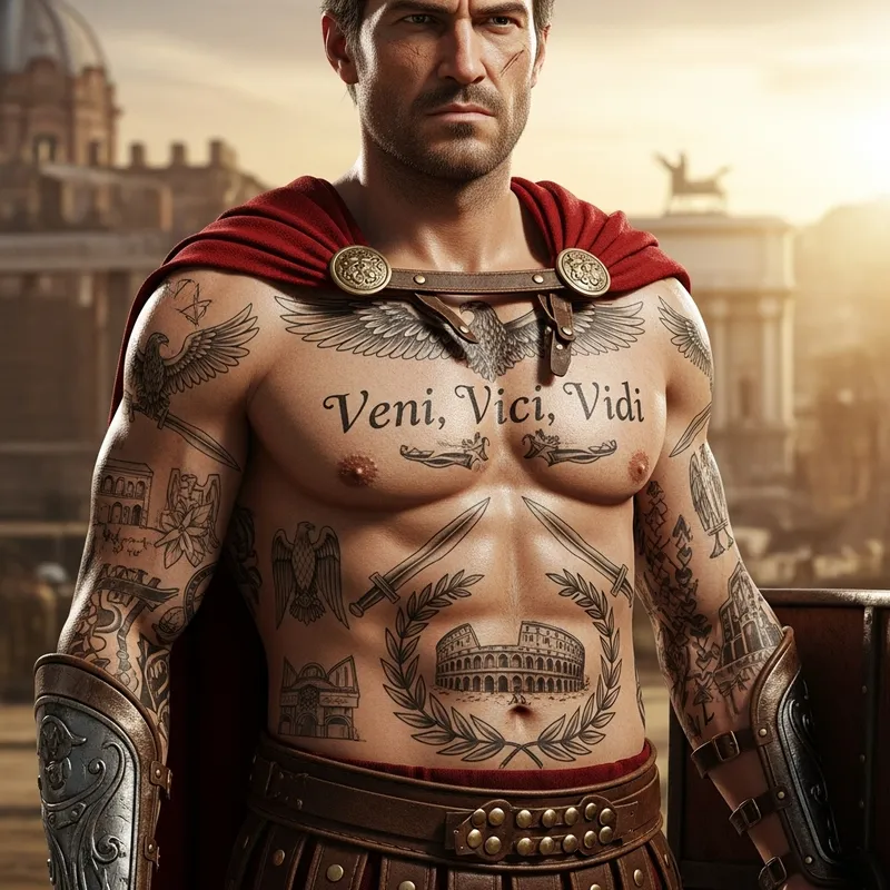 Veni, Vidi, Vici Roman Tattoos