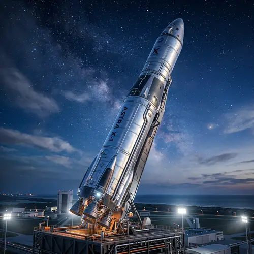 Futuristic 3D Rocket Concept | Metallic Outer Shell Design