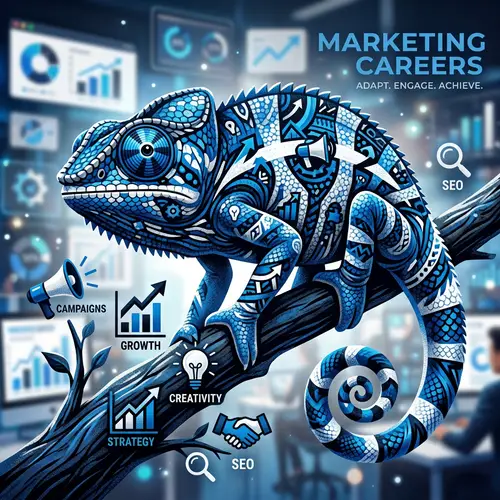 Chameleon Symbolizing Marketing Careers